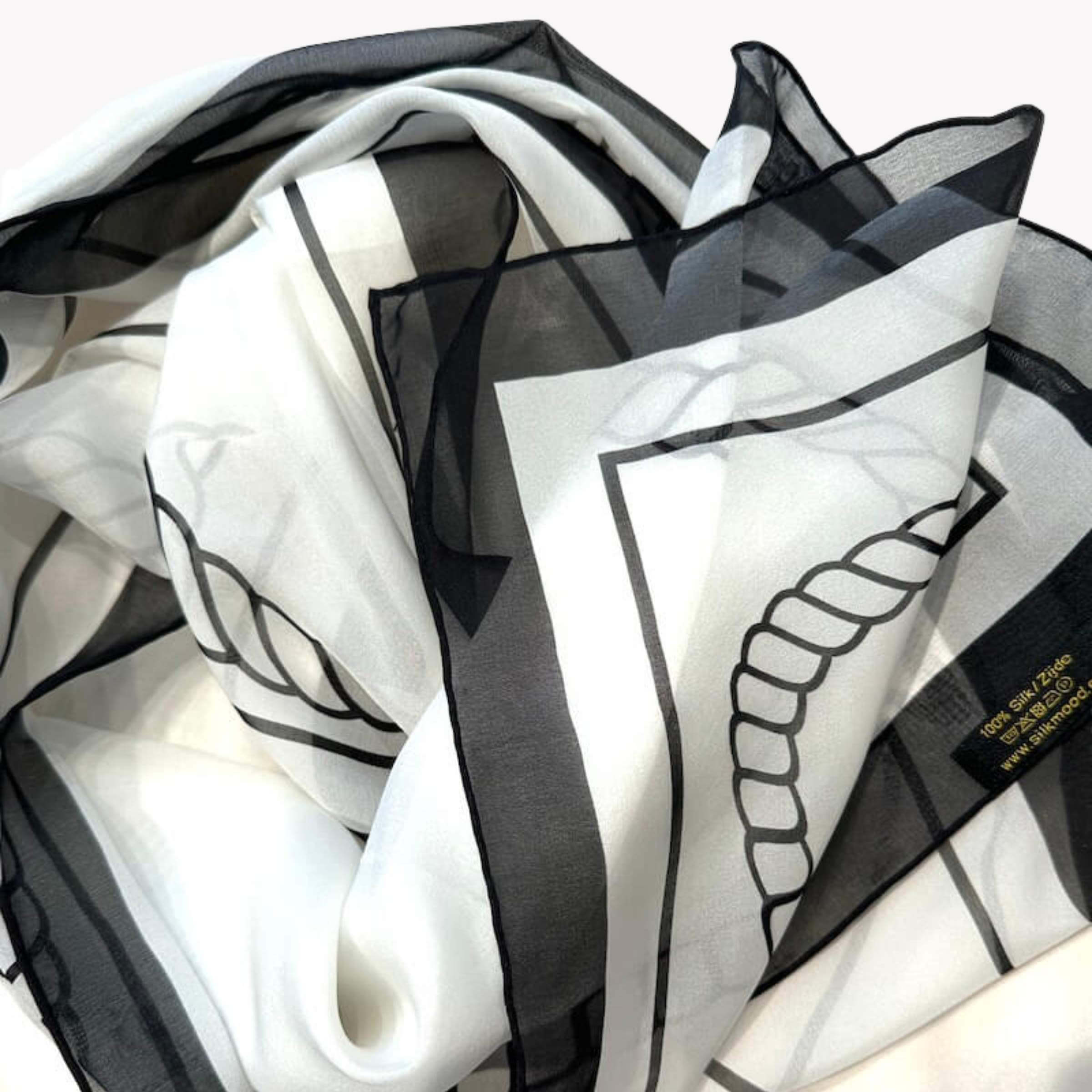 Seidenchiffon-Schal - Anker