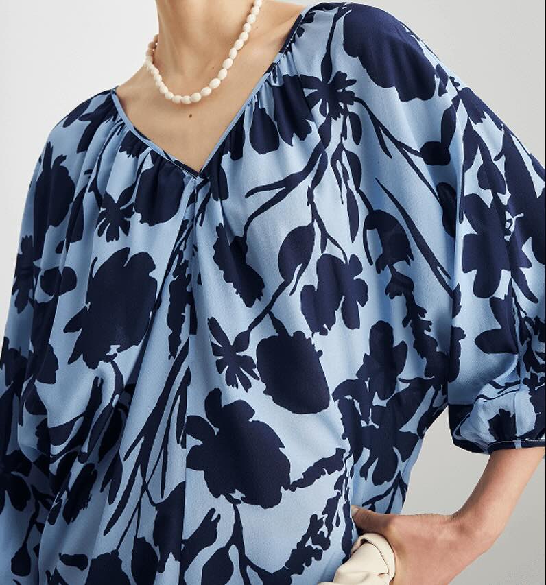 Floral silk dress