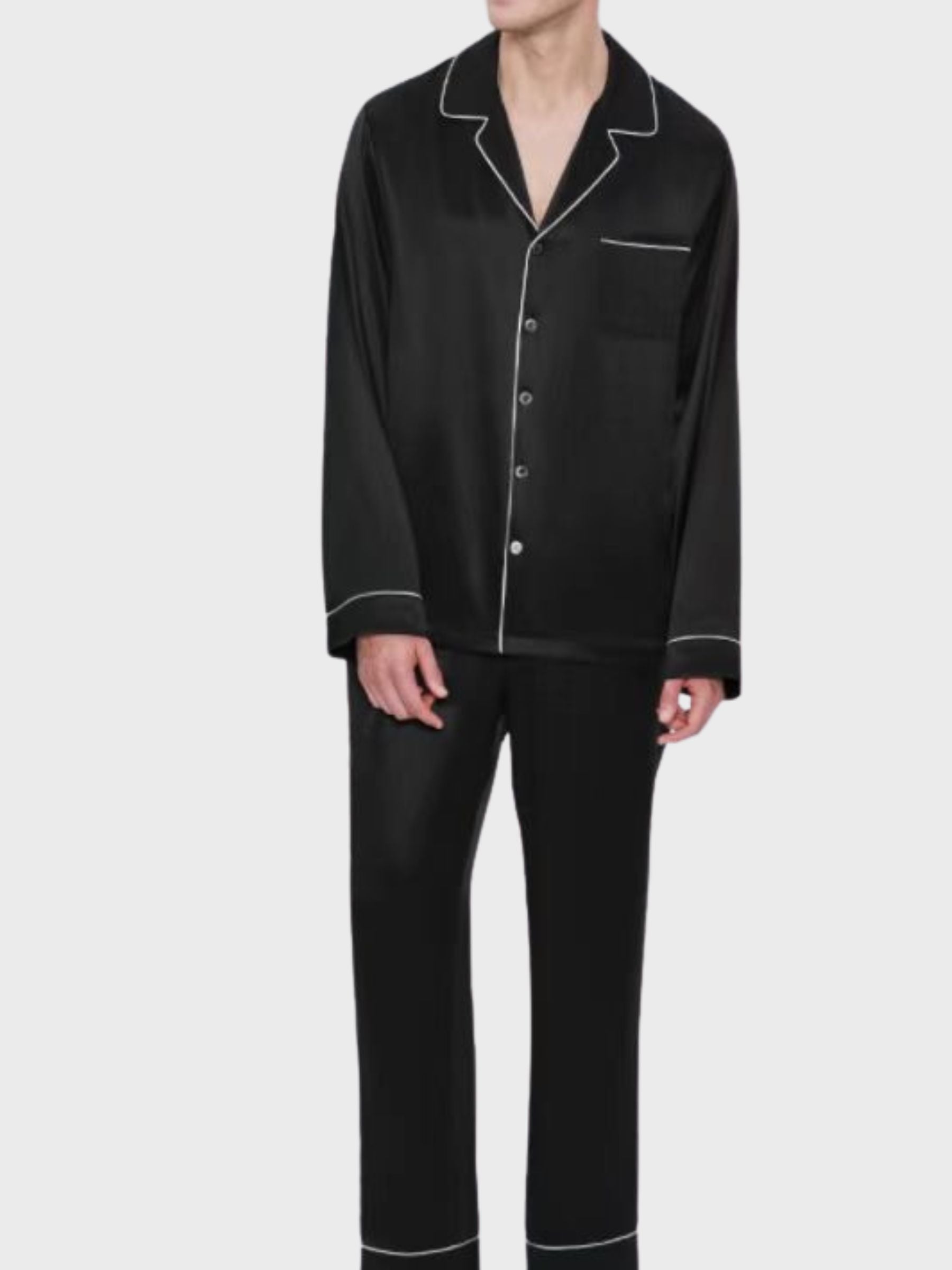 Seiden Schlafanzug Herren