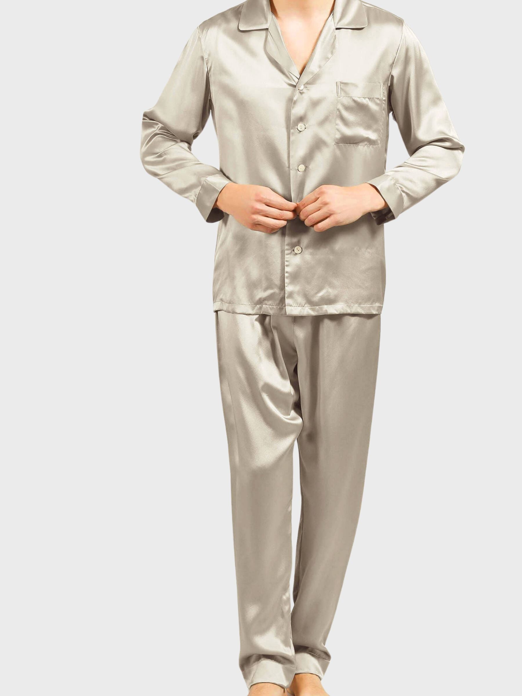 Seiden Schlafanzug Herren