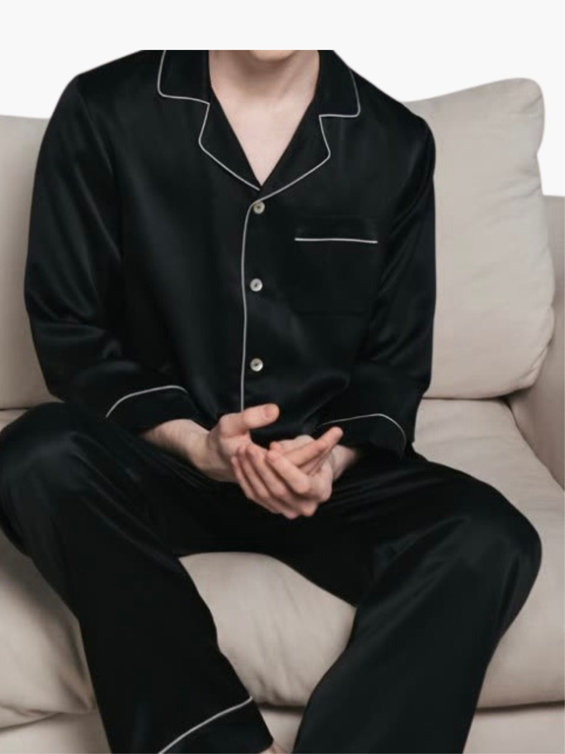 Seiden Schlafanzug Herren