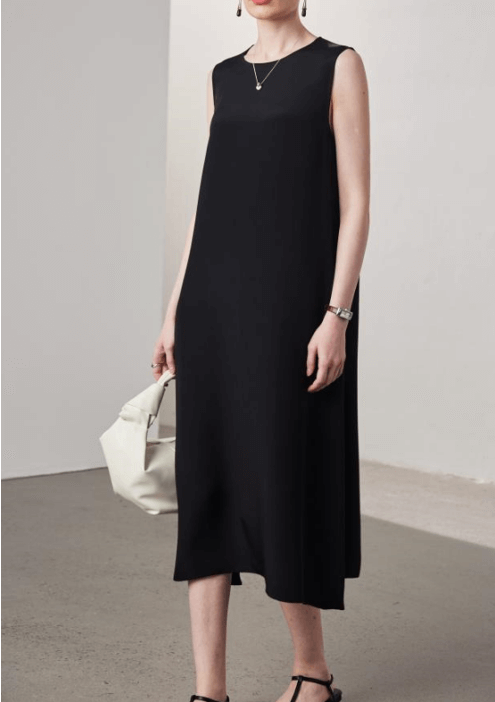 Seidenkleid mit Trapezform