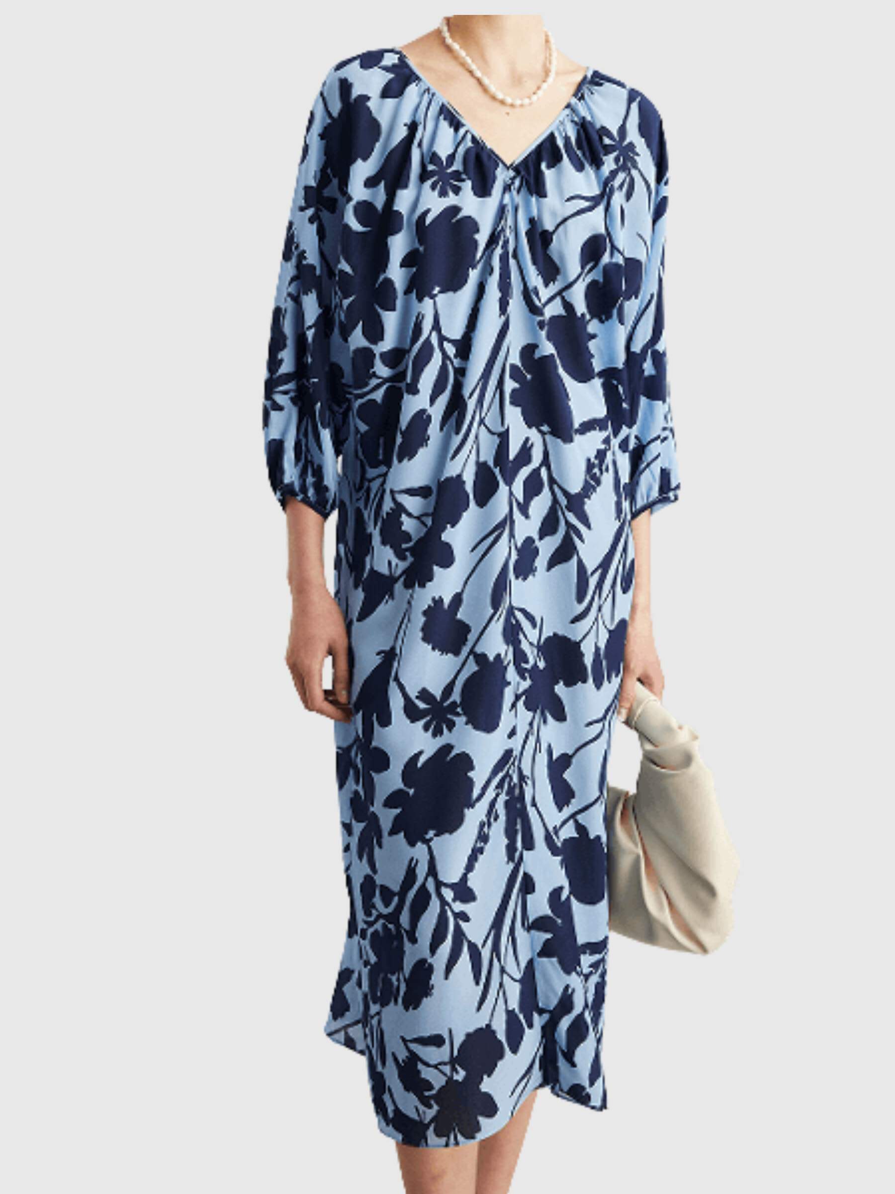 Seidenkleid mit Blumenmuster