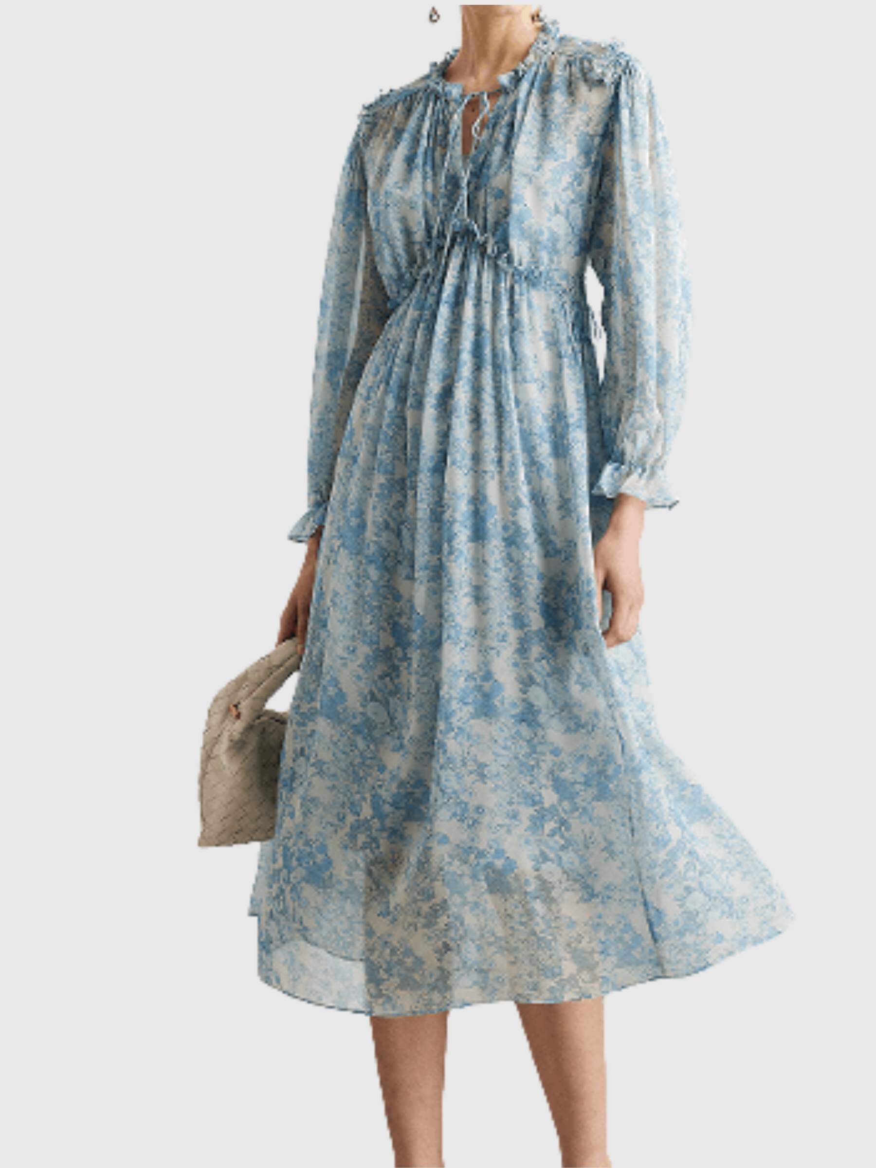 Chiffonkleid mit Blumenmuster