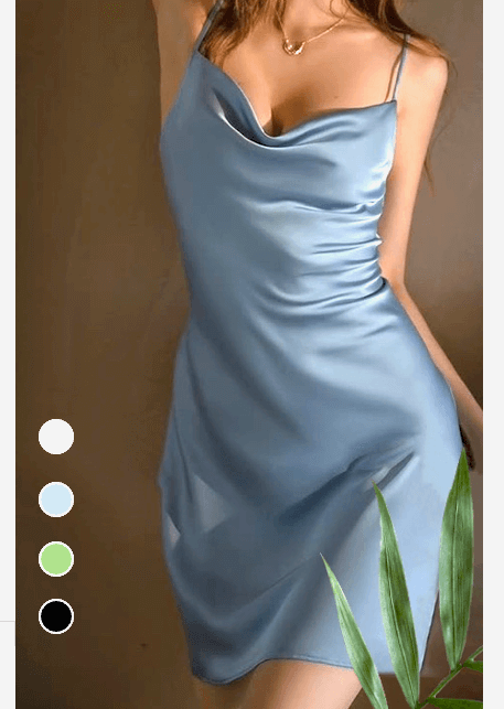 Seidennachthemd mit Trägern