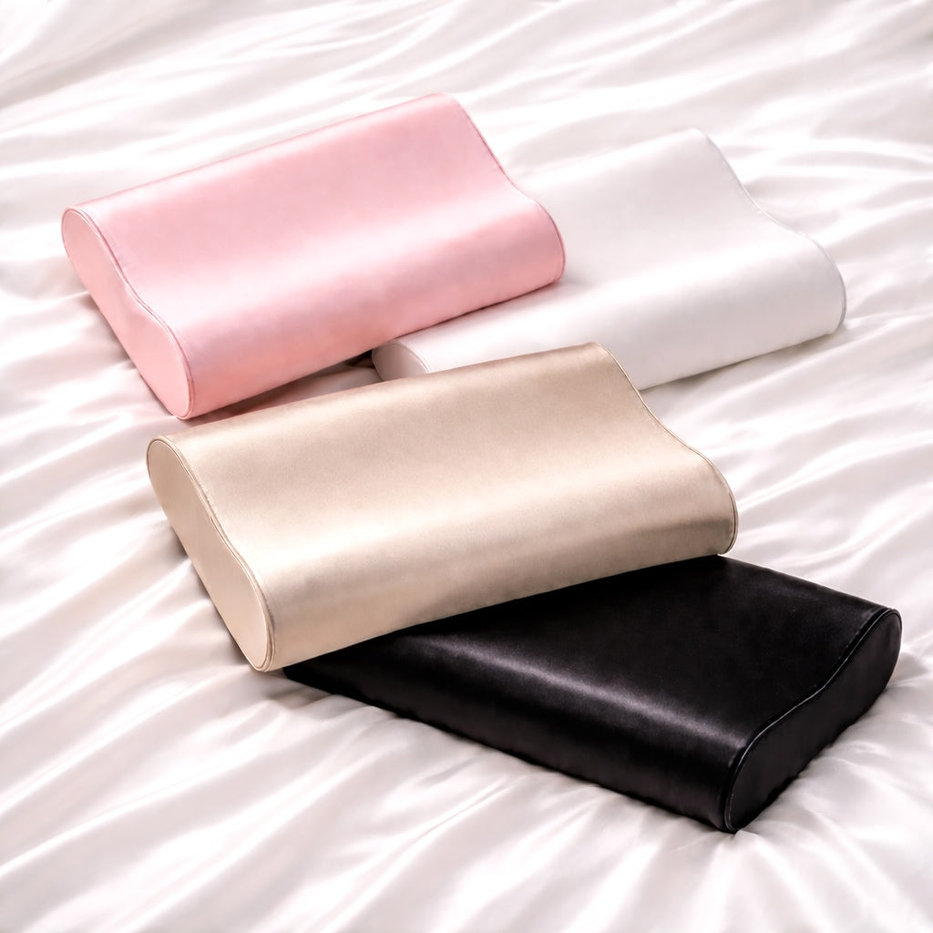 Silk pillowcase for ergonomic pillow