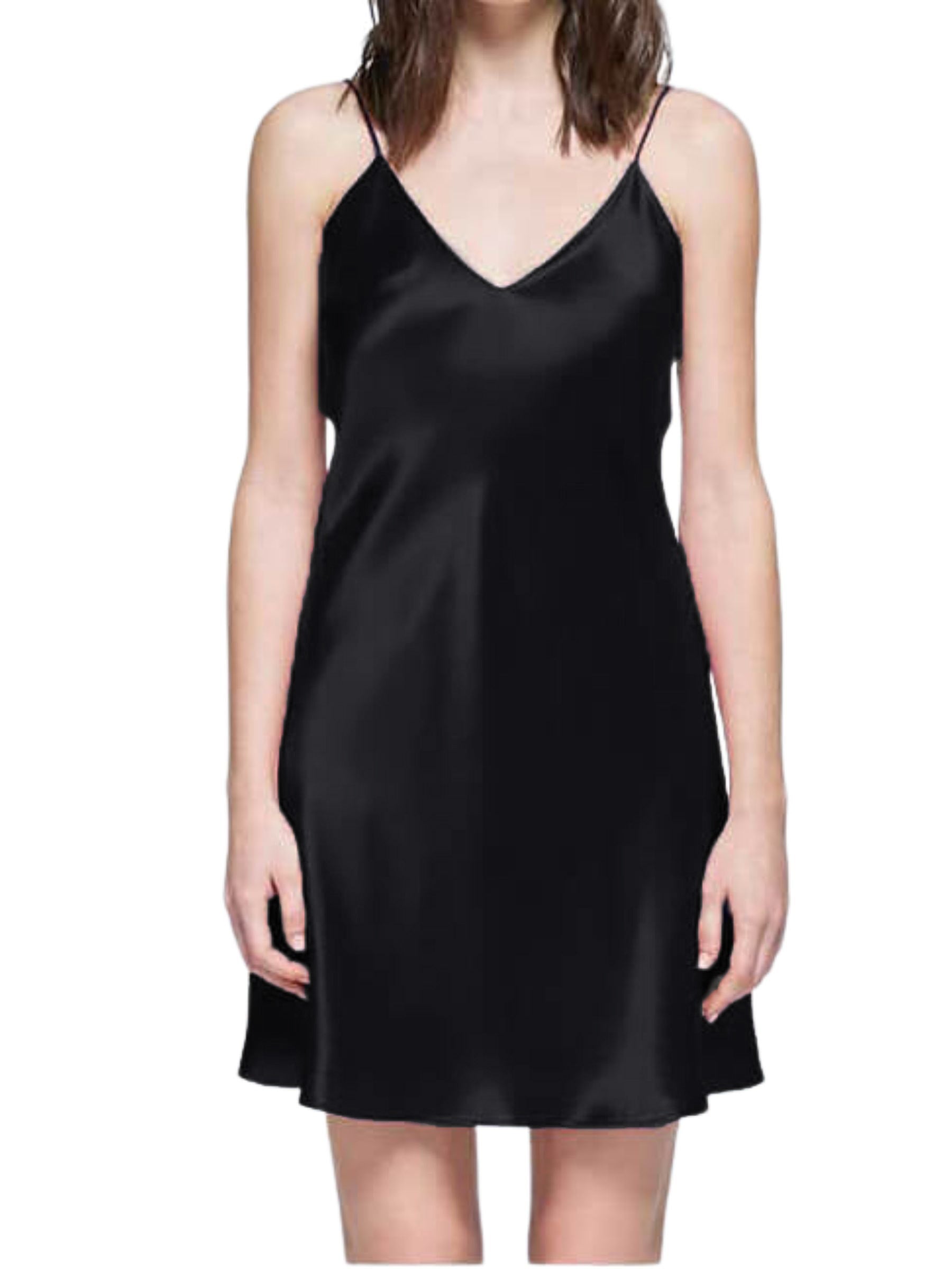 Seidennachthemd mit verstellbaren Trägern