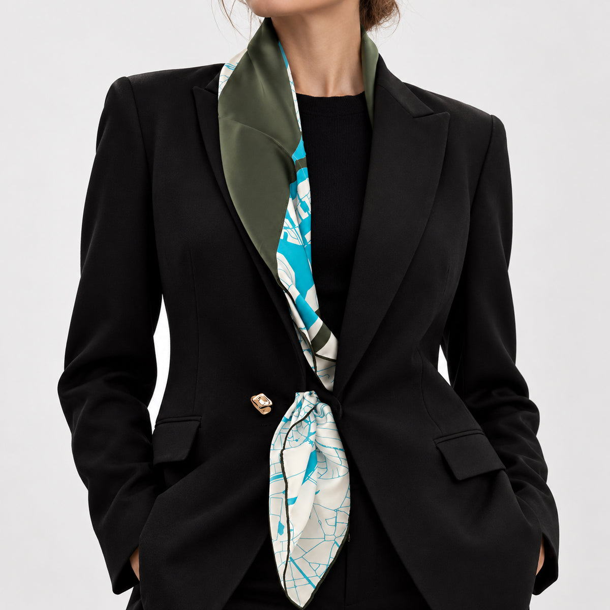 Silk scarf - Antwerp (90×90 cm)